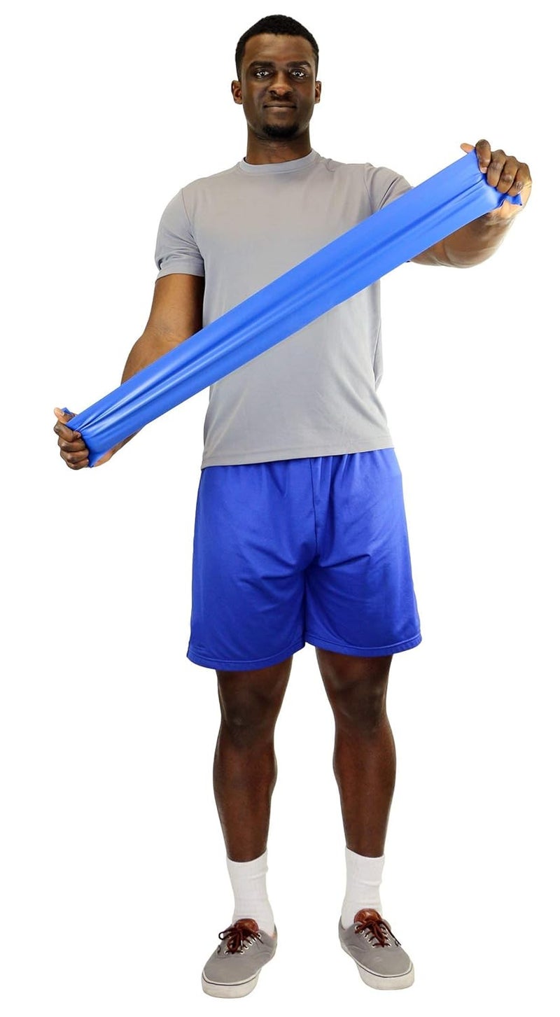 3B Scientific CanDo Low Powder Exercise Band - 50 Yard Roll, Heavy Blue - Image 4